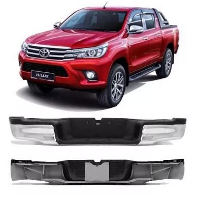 Parachoque Traseiro Toyota Hilux Srv 2016 2017 Cromado Completo