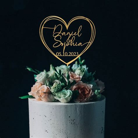 Herz Hochzeit Tortendeko Herz Cake Topper Hochzeitstorte Topper