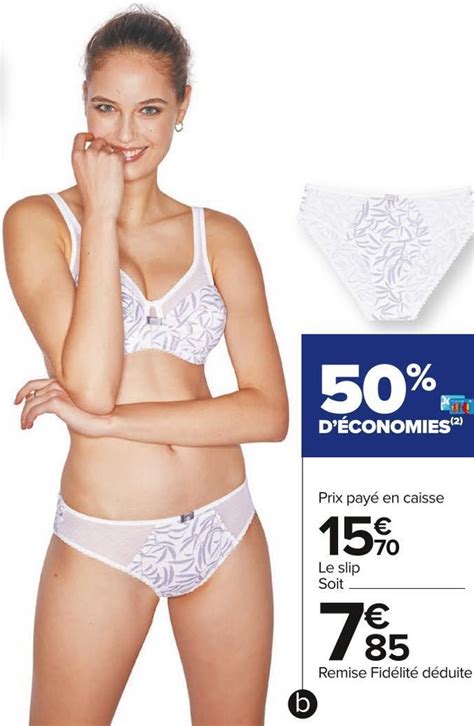 Promo Dim Slip Generous Coton Bio Chez Carrefour Market