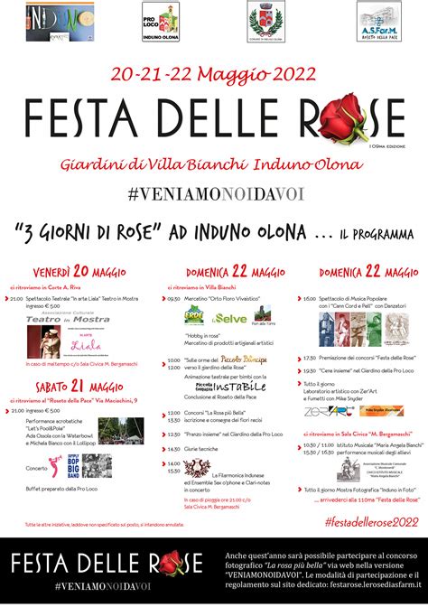 A Induno Olona Torna La Festa Delle Rose Con Un Fine Settimana Ricco Di