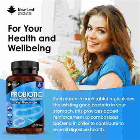 Probiotic Supplements Acidophilus Tablets Digestive And Gut Health