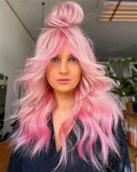 Pastel Pink Hair Dye Pink Blonde Hair Light Pink Hair Bun Hairstyles