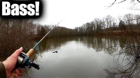 How I Catch My First Bass Of 2020 Fishing In Cold Water Flooded