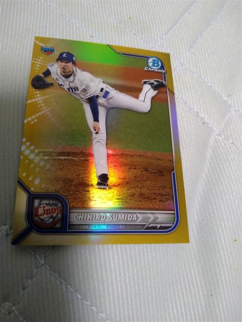 代購代標第一品牌樂淘letao2022 TOPPS NPB BOWMAN CHROME BASE GOLD REFRACTOR 隅田知一郎