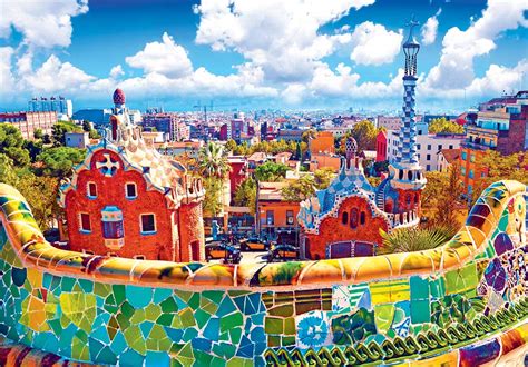 Park Guell Barcelona Spain Pieces Roseart Puzzle Warehouse