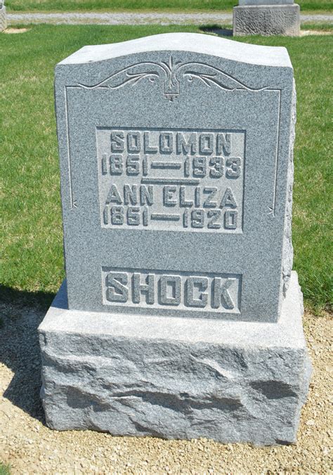 Solomon Shock Memorial Find A Grave