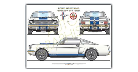 Poster Ford Mustang Shelby 350 Gt Gt2i