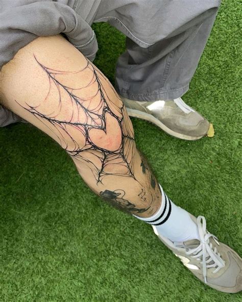 Pin By On Pfinds Knee Tattoo Spider Web Tattoo Full Leg