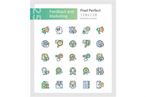 Feedback And Marketing Svg Icons Set Graphic By Bsd Studio · Creative