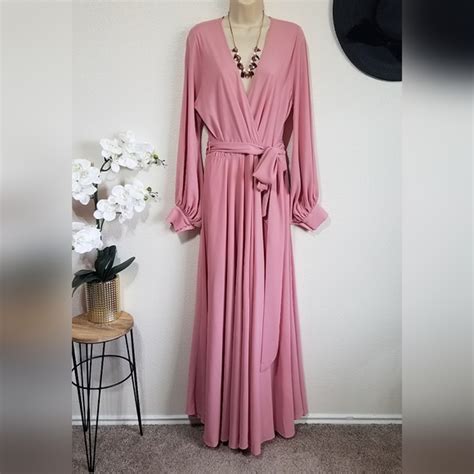 Meghan La Dresses Meghan La Lilypad Maxi Dress Surplice Mauve