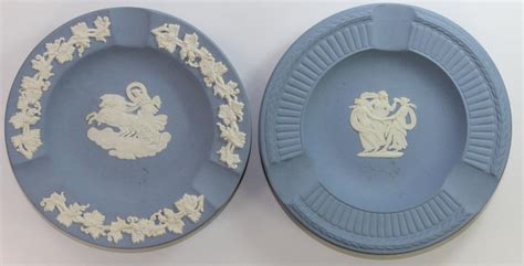 Sold Price Wedgewood Blue Jasper Ornamental Ashtrays 2 Invalid