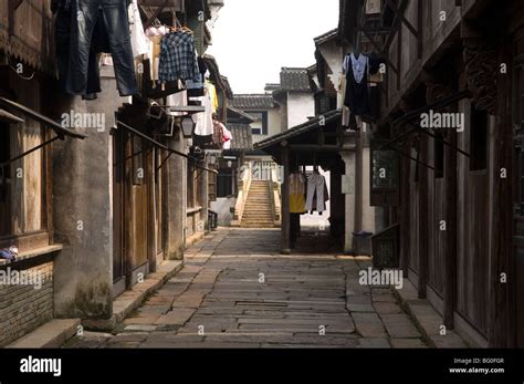 View Of A Sreet In The Picturesque Water Town Wuzhen Zhejiang Province