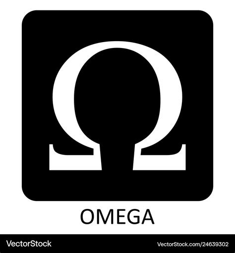 Omega symbol Royalty Free Vector Image - VectorStock