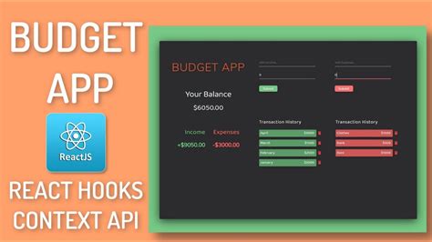 React Hooks And Context API Build A Budget App With Browser Local