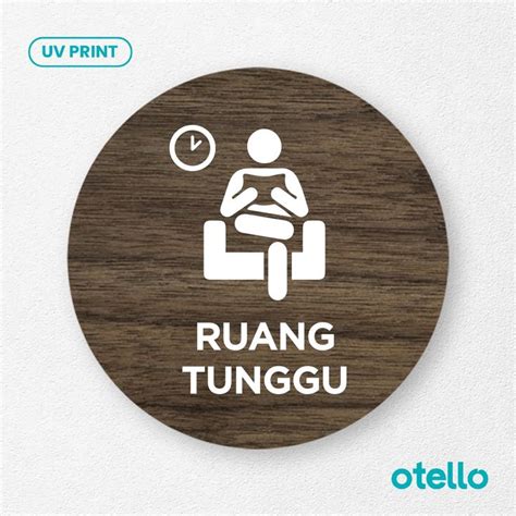 Jual Signage Ruang Tunggu Sign Board Kayu Wooden Papan Label Waiting