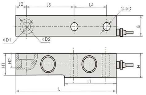 Single Ended Shear Beam Load Cell 3mv Output 500 20000kg Capacity