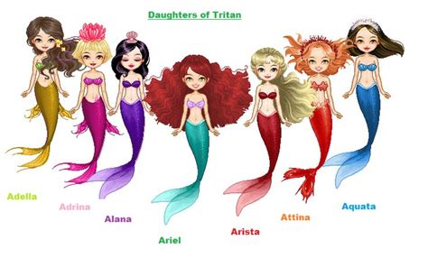 The Daughters Of Triton Aka Ariel And Her Siblings The Little