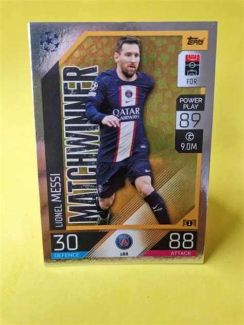 LIONEL MESSI MATCHWINNER Paris Saint Germain 188 Match Atax Champions