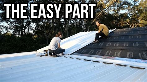 Installing A Heavy Duty Pbr Metal Roof Day Transition Youtube