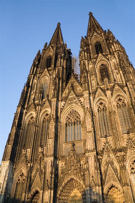 Fachada E Torres Da Catedral De Col Nia Alemanha Foto De Stock