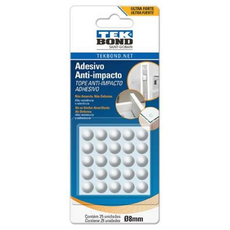 Adesivo Anti Impacto Gota Cartela 15 Unidades Medio 10mm Tekbond