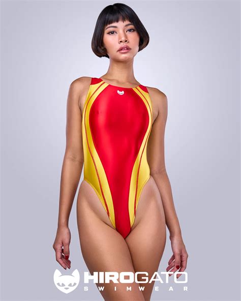 Hiro Gato Element A Swimsuit Flaming Red And Blazing Yellow