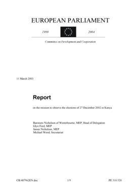 Fillable Online Europarl Europa Report European Parliament Europarl