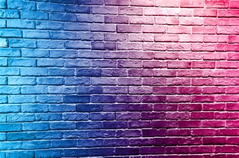 Premium Photo Abstract Color Brick Wall Background