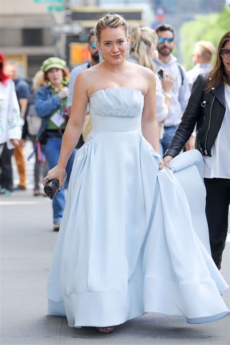 Hilary Duff in a "Cinderella" Dress - "Younger" Set in NY 06/07/2017 • CelebMafia