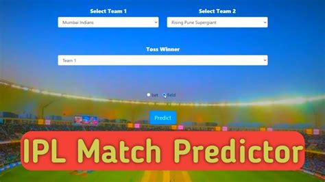 Ipl Match Winner Predictor Webapp Randomforestclassifier Sklearn