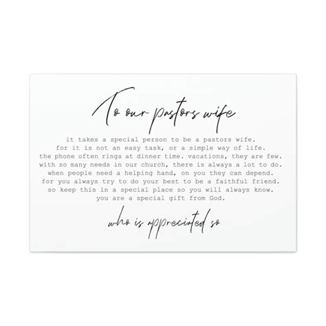 Pastors Wife Appreciation Poem Etsy