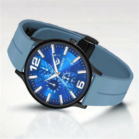 Buy Lorenz Slim Case Analog Watch With Blue Magnetic Lock Strap Watch