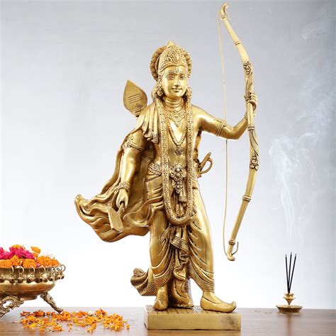 Buy Handcrafted Superfine Brass Statue Lord Shri Ram Chandra 26