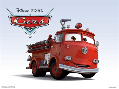 Red the Fire Engine Truck from Disney-Pixar Cars Movie Desktop Wallpaper