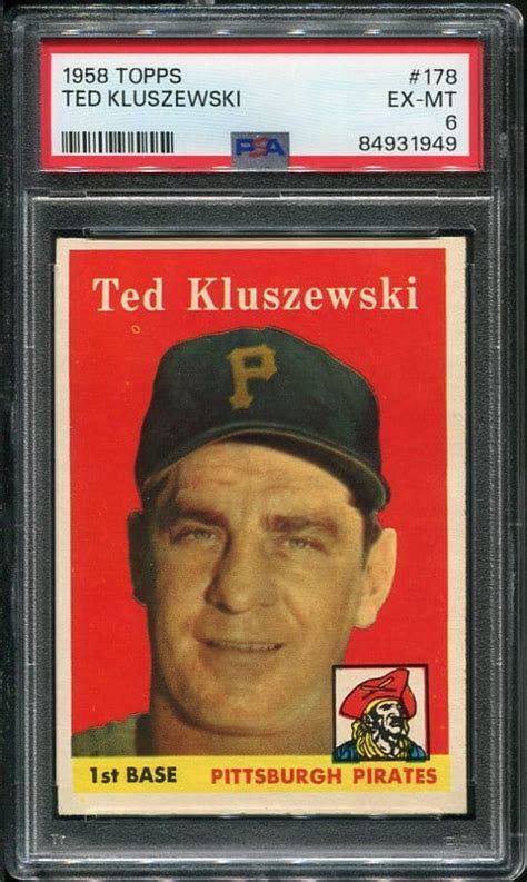 Topps Ted Kluszewski Psa All Star Cards Inc