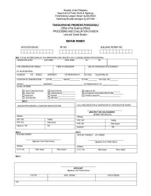 Fillable Online Fencing Permit Dpwh Accessory Form No Fax Email Print