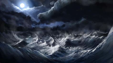 Ocean Thunderstorm Wallpaper