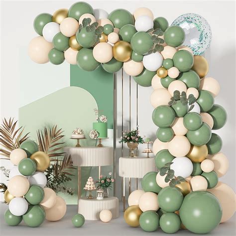 Amazon Ouddy Life Sage Green Balloon Garland Arch Kit Olive Sage