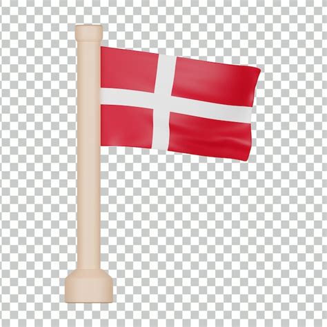 Premium PSD Denmark Flag 3d Icon