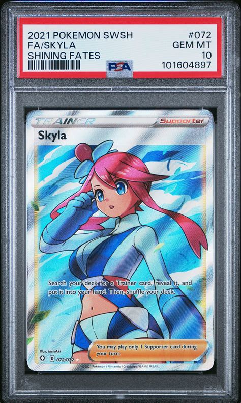 Pokemon Sword Shield Shining Fates Full Art Skyla Psa