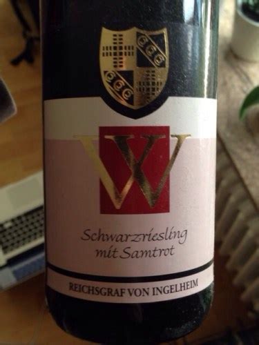 Reichsgraf Von Ingelheim Schwarzriesling Mit Samtrot Vivino Us