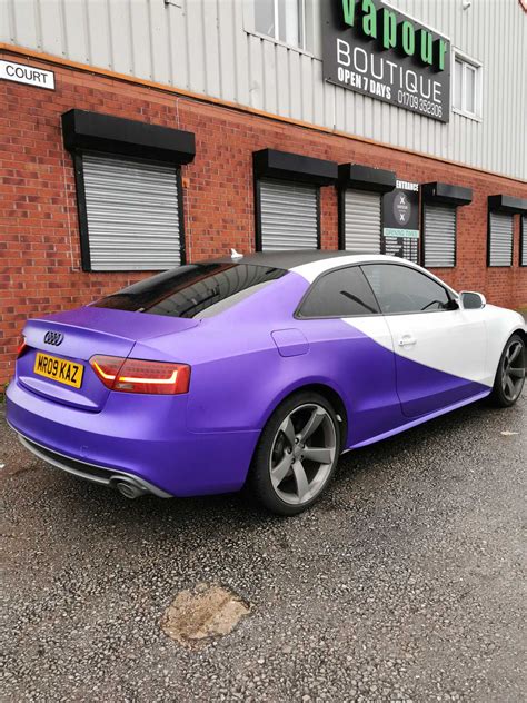 2021 Purple Satin Chrome Car Wrap Vinyl With Air Release Chrome Matte