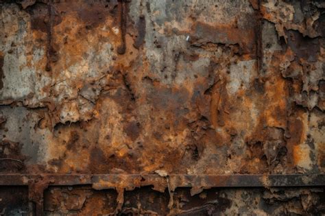 Premium Ai Image Rustic Metal Texture With A Blend Of Rust Grunge And Vintage