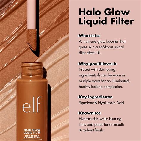 E L F Halo Glow Liquid Filter Complexion Booster For A Glowing Soft