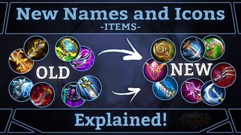 Mobile Legends New Item Names And Icons Explained Youtube