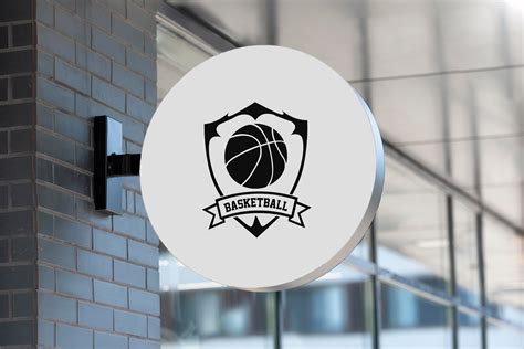 Logo Black And White Basketball Graphic By Bhagawantastudio