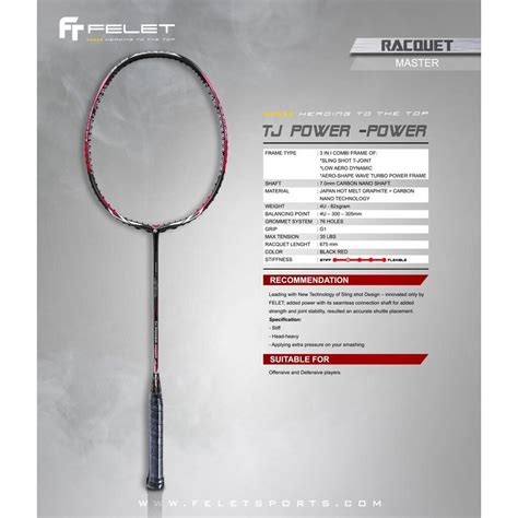 Felet Tj Power Control Power Racket U G With String Grip Up