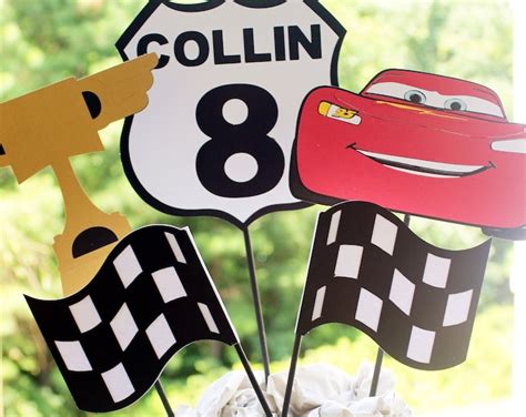 Pixar Cars Birthday Centerpiece Lightning Mcqueen Movie Cars Etsy