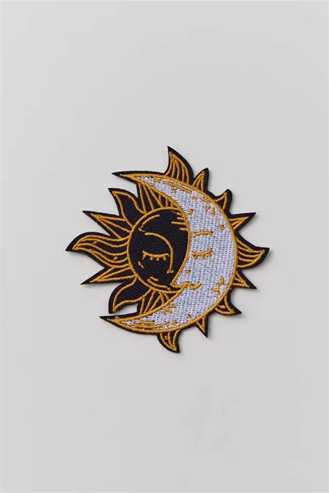 Sun And Moon Iron On Patch Urban Outfitters