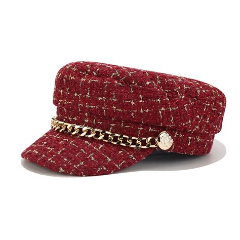 Casquette Béret En Tweed Rouge Mon Beau Béret
